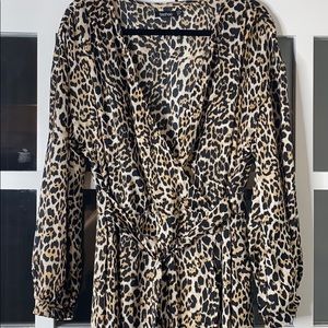 Boohoo Dresses - Leopard Print Wrap-Tie Dress Boohoo Dresses - Leopard Print Wrap-Tie Dress